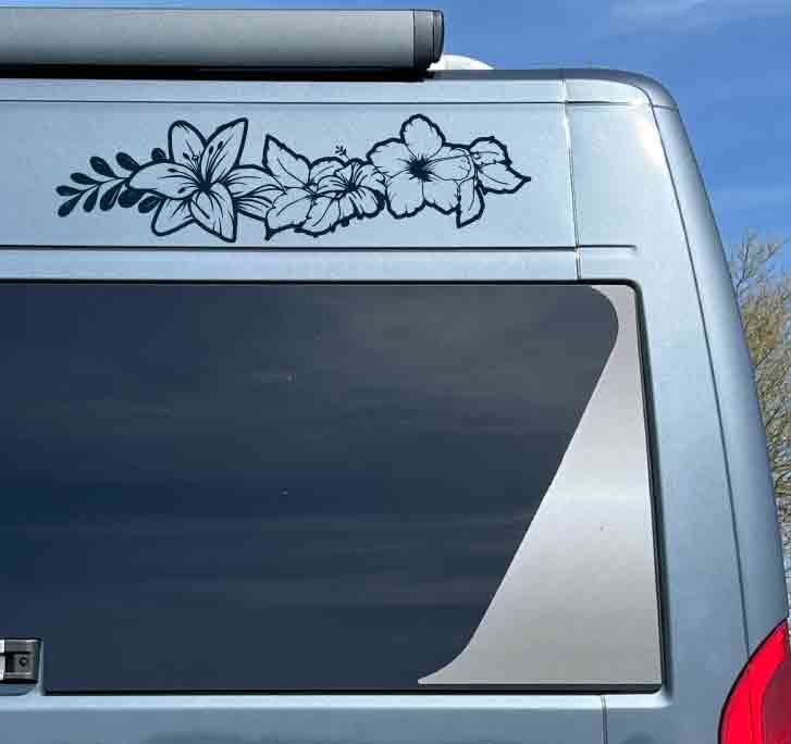 Unique Flower Collage Sticker Decal | Camper Van & Car