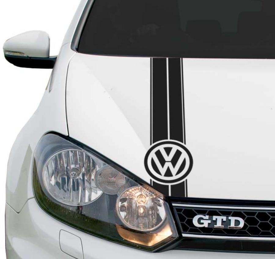 Classic VW Bonnet - Bonnet Stripe Graphic Decal Sticker Volkswagen ...